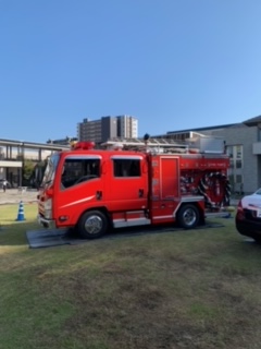 消防車が問屋町テラスにきました